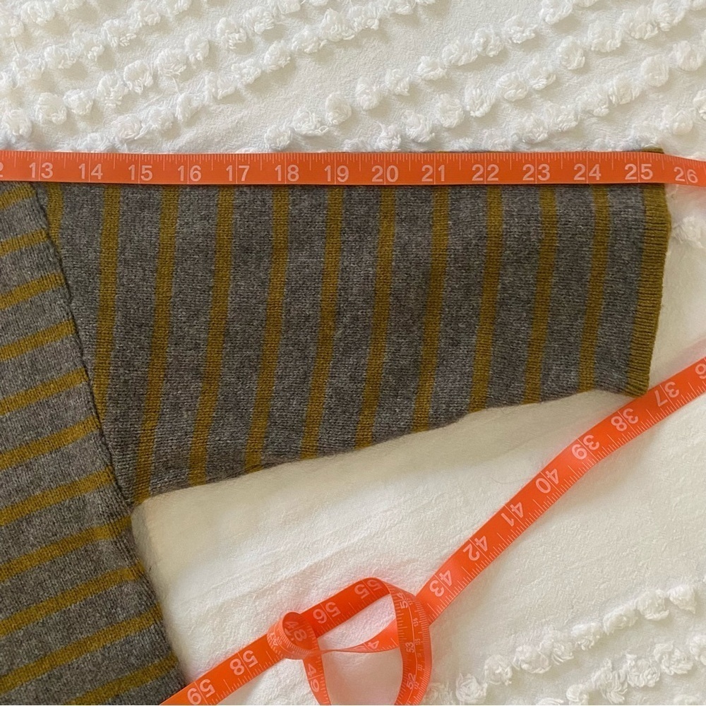 Eileen Fisher Women’s Yak & Lambswool Yellow Green & Gray Boxy Sweater Sz M - Picture 11 of 15